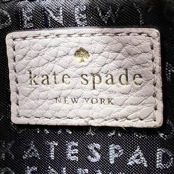 Kate Spade Houston Street  Taupe‎ Cream Two Tone Handbag Black / Silver Accent - Picture 12 of 14